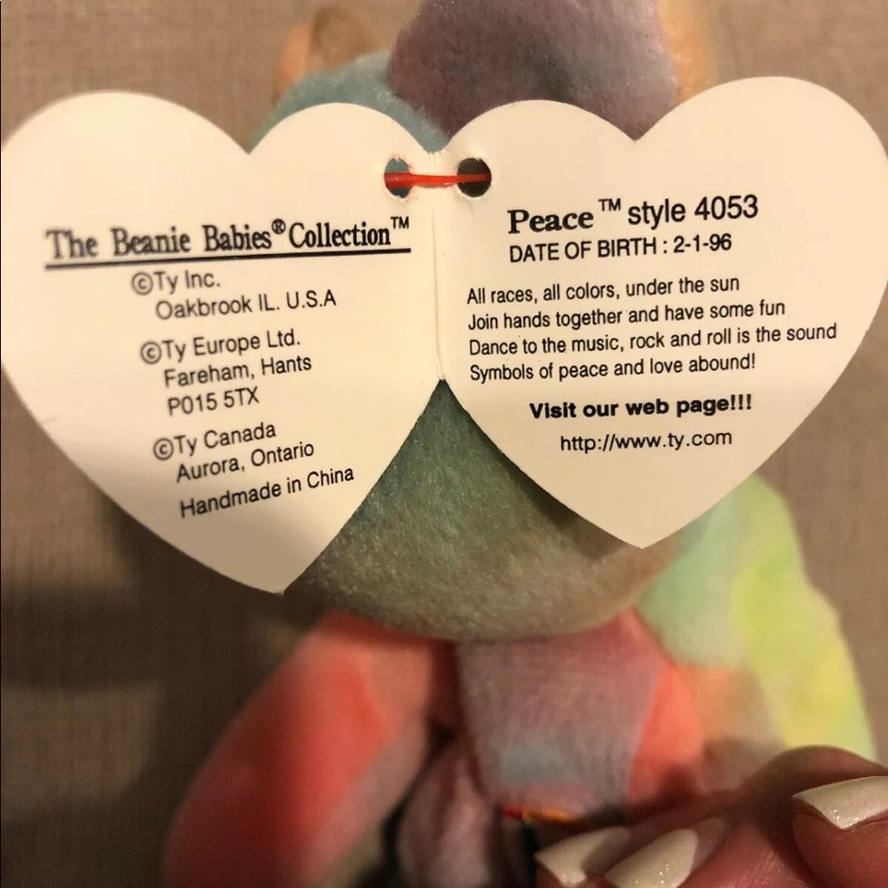 Peace TY Beanie Baby - Picture 3 of 6